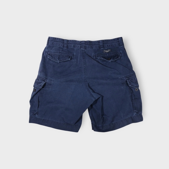 POLO Ralph Lauren Shorts Mens SZ 38 GELLAR Cargo Fatigue Blue Classic Fit - Picture 10 of 11